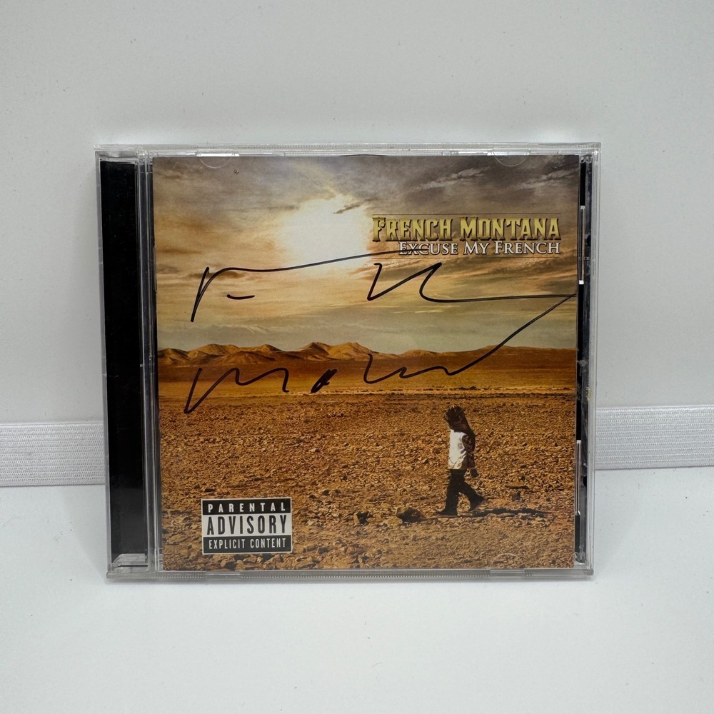 Signed French Montana Excuse My French CD 2013 Hip Hop Never Used